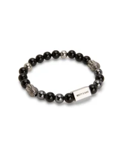 Mattnat Bracelets MIRACLE - Black & Grey Stone Bracelet
