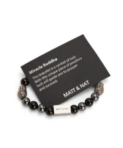 Mattnat Bracelets MIRACLE - Black & Grey Stone Bracelet
