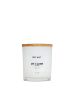 Mattnat LIFE IS SWEET REG. ROUND BAMBOO - Candle Candles